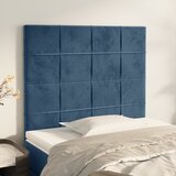 vidaXL Posteljno vzglavje 2 kosa temno moder 90x5x78/88 cm žamet Cene