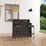  3-dijelni vrtni barski set s jastucima sivi Siva | Shoptok.si