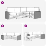  Sekcijska garnitura s jastukom 5 pcs Prirodna i svjetlosiva | shoptok.hr