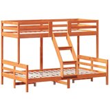 vidaXL Krevet na kat 80x200/120x200 cm masivna borovina voštano smeđi | shoptok.hr