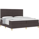  postelja s pomično vzmetnico temno rjava 200x200 cm tkanina, (22067227) | Shoptok.si