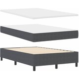  Krevet s opruga kutije Tamno siva i bijela 120 x 190 cm | shoptok.hr