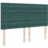 vidaXL Box spring postelja z vzmetnico temno zelena 200x200 cm žamet | Shoptok.si