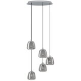Eglo 39668 - visilica na sajli albarino 5xE27/40W/230V, zadimljeno staklo | Eponuda.com