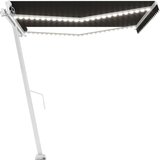  Tenda na ručno uvlačenje s LED svjetlima 400 x 300 cm antracit | shoptok.hr