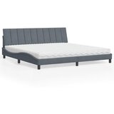 vidaXL Postelja z vzmetnico temno siva 200x200 cm žamet Cene