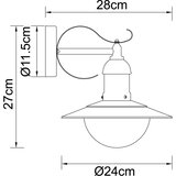 Globo 3274 - Spoljašnje zidno svetlo LINDA 1xE27/23W/230V IP44 | Eponuda.com