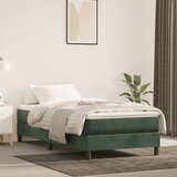 vidaXL Vzmetnica z žepkasto vzmetjo temno zelena 80x200x20 cm žamet Cene