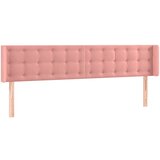Maison Chic Posteljno vzglavje - Vzglavna omarica - Nočna omarica z ušesi roza 183x16x78/88 cm žamet, (21709698) | Shoptok.si