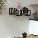 MID.YOU Stenski Regal Kolari M, Črna, Barva Hrasta | Shoptok.si