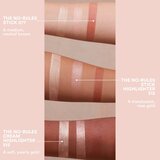 3INA The No-Rules Cream večnamensko ličilo za oči, ustnice in obraz odtenek Highlighter 512 - Soft, pearly gold 8 ml | Shoptok.si