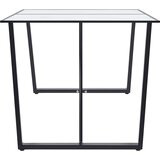  Blagovaonski stol bijeli 160 x 80 x 75 cm od kaljenog stakla | Eponuda.com