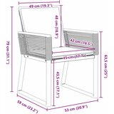  Vrtni set za objed 7 kom. Crna Čelik s prahom premazan | shoptok.hr
