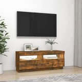TV ormarić s LED svjetlima boja dimljenog hrasta 100x35x40 cm | shoptok.hr