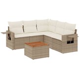  6-dijelni set vrtnih sofa s jastucima bež od poliratana | shoptok.hr