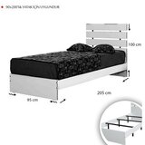 Hanah home Okvir kreveta Fuga 90, 95x100x205 cm, Hrast | Eponuda.ba