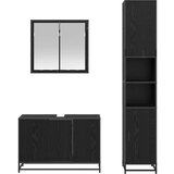 vidaXL set namještaja za kupaonicu 3 pcs crni hrast 90 x 33 x 60 cm | shoptok.hr