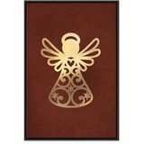  Slika - Angelic Gold (1 Part) Vertical 40x60 U crnom drvenom okviru | shoptok.hr