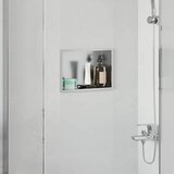 vidaXL ničica za tuš srebrno 30 x 20 x 9.5 cm nehrđajući čelik Cijene