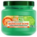 Garnier Fructis negovalna maska za lase - Grow Strong Biotin Hair Bomb Mask
