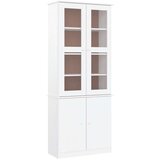 Staklena Steklena vitrina ALTA bela 77x35x186,5 cm trdna borovina, (20825348) | Shoptok.si