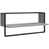  4-dijelni set zidnih polica siva boja hrasta konstruirano drvo | shoptok.hr