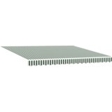 vidaXL Avtomatska retraktibilna tenda Zelena in bela 400x300 cm, Zamenjava tkanine za 4x3 m okvir Zelena in bela | Shoptok.si