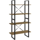 MAISON CHIC Knjižna omara - Knjižni regal 4-nadstropna 80x30x140 cm trdna borovina, (21725591)