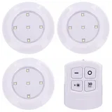 WL906 - Komplet 3x LED prigušiva svetiljke sa daljinskim upravljačem LED/3xAAA