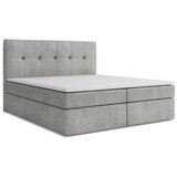 Makamii Svetlo siva boxspring postelja s prostorom za shranjevanje 180x200 cm Palta – Cene