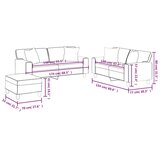 vidaXL 3-dijelni set sofa s jastucima boja cappuccina od umjetne kože | shoptok.hr