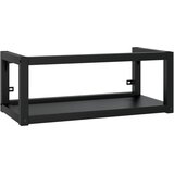 Maison Chic Stenski kopalniški regal - Umivalniška omarica črn 79x38x31 cm železo, (21758934) Cene
