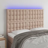  LED uzglavlje boja cappuccina 144x5x118/128cm od umjetna koža | Eponuda.com