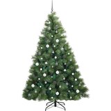 vidaXL Umjetno božićno drvce s stalakom Zelena 210 cm PE i PVC | shoptok.hr
