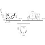 Vitra 7747-003-0075 Shift viseča brezrona WC školjka Cene