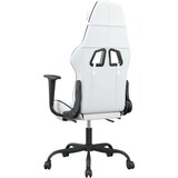  Masažna igraća stolica s osloncem bijelo-crna od umjetne kože | shoptok.hr