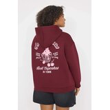 Trendyol Ženski duks Tbbaw26Ao00015, Bordo Cene
