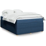 vidaXL Krevet s oprugama i madracem plavi 140 x 190 cm od tkanine | shoptok.hr