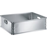 Zarges transportni in podstavni voziček za posode za zlaganje iz aluminija, prostornina 77 l, primerno za transport na valjčnih progah Cene