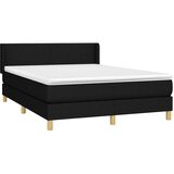  Krevet s oprugama i madracem crni 140 x 190 cm od tkanine | shoptok.hr