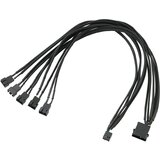 Akasa PC ventilator Y-kabel [5x 4-polni moški konektor za računalniški ventilator - 1x 4-polni ženski konektor za računalniški ventilator, 4-polni električn, (20410883) | Shoptok.si