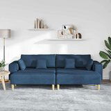  Tkaninska sofa s jastukom 3 pcs Plava 208 cm tkanina | shoptok.hr