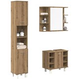Maison Chic Kopalniška garnitura - Kopalniški sestavi 3-delna artisan hrast inženirski les, (21787174) | Shoptok.si