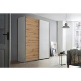 XORA omara z drsnimi vrati, bela, hrast artisan | Shoptok.si