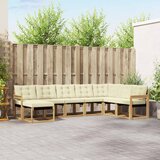  Set vanjskih sofa 8 kom. Bijela i krem Smeđa 306 x 187,5 x 73 cm | shoptok.hr