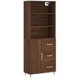  Visoka komoda boja hrasta 69 5x34x180 cm od konstruiranog drva | shoptok.hr