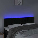  LED posteljno vzglavje črno 144x5x78/88 cm blago, (20936379) | Shoptok.si
