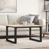 vidaXL Klubska mizica O okvir 90x90x45 cm trdna borovina lito železo Cene