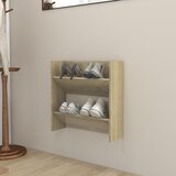 vidaXL Zidni ormarić za cipele boja hrasta 60 x 18 x 60 cm od iverice Cijene