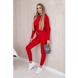 Kesi Set with wide cuffs in red color | Shoptok.si